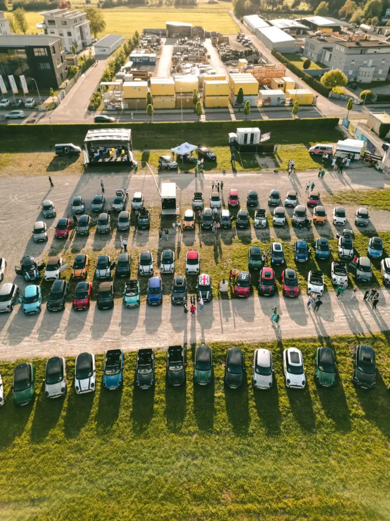 Autokino Luftbild Abend, Autohaus Hofmann