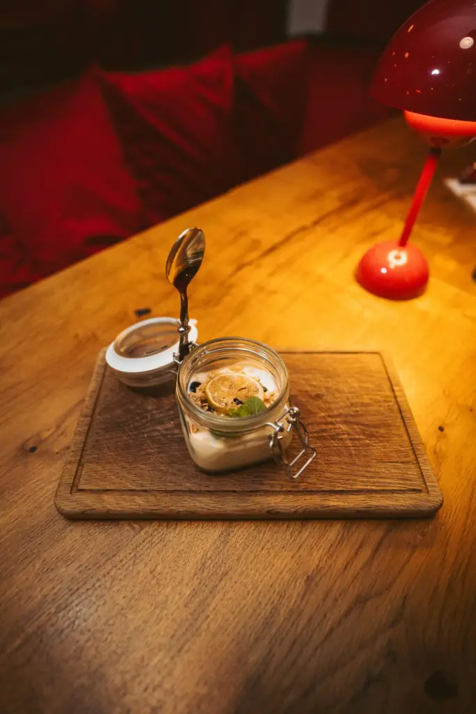 Dessert Glas Holzbrett, Separee