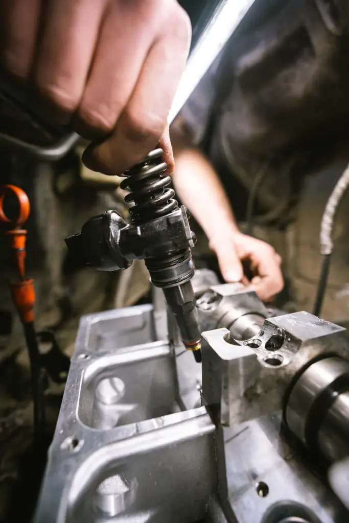 Detail eines Motorblocks bei Classic Conceptz